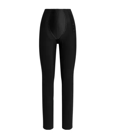 DOLCE & GABBANA STRETCH-SATIN LEGGINGS