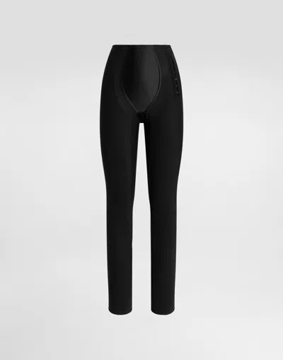 DOLCE & GABBANA STRETCH SATIN LEGGINGS