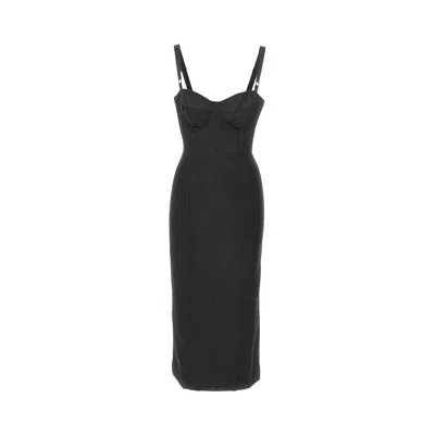 Dolce & Gabbana Stretch Satin Midi Dress