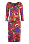 Dolce & Gabbana Anemone Print Sheath Dress