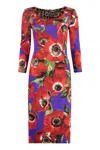 Dolce & Gabbana Anemone Print Sheath Dress