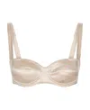 Dolce & Gabbana Stretch-silk Balconette Bra In Nude