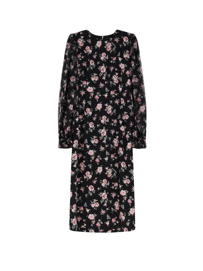 Dolce & Gabbana Stretch Silk Dress In Black