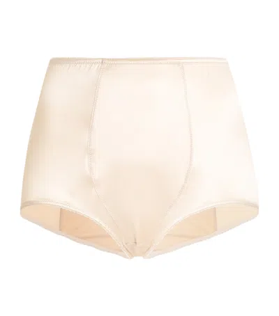 Dolce & Gabbana Stretch-silk Satin High-waist Briefs