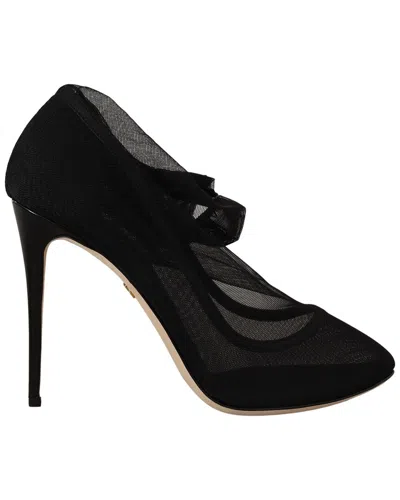 DOLCE & GABBANA DOLCE & GABBANA STRETCH SOCK LEATHER-TRIM SANDAL