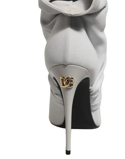 Dolce & Gabbana Stretch Sock Stiletto Heel In Gray