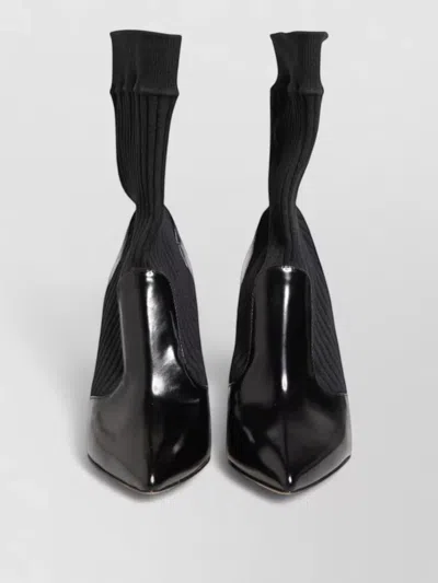 Dolce & Gabbana Stretch Stiletto Sock Ankle Boots In Black