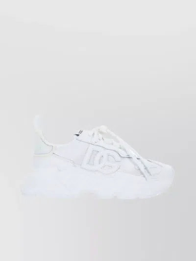Dolce & Gabbana Stretch Toe Pull-on Sneakers With Oversize Sole In White