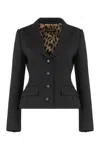 Dolce & Gabbana Stretch Virgin Wool Blazer In Black