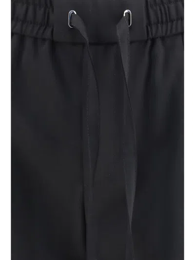 Dolce & Gabbana Stretch Virgin Wool Gabardine Jogger Pants In Black