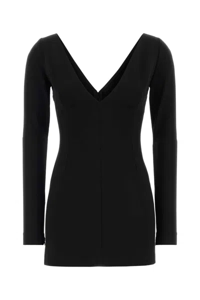Dolce & Gabbana Stretch Viscose Blend Mini Dress In Black