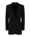 Dolce & Gabbana Black Stretch Wool Blend Blazer In Black