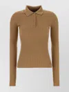Dolce & Gabbana Stretch Wool Blend Polo Shirt With Collar In Black