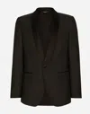 Dolce & Gabbana Stretch Wool Martini-fit Tuxedo Suit In Multicolor