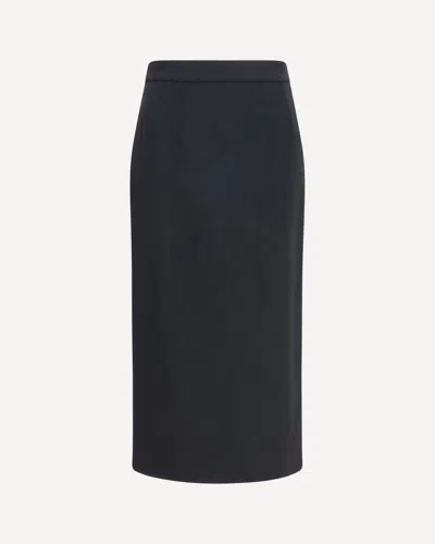 Dolce & Gabbana Stretch Wool Pencil Skirt In Black