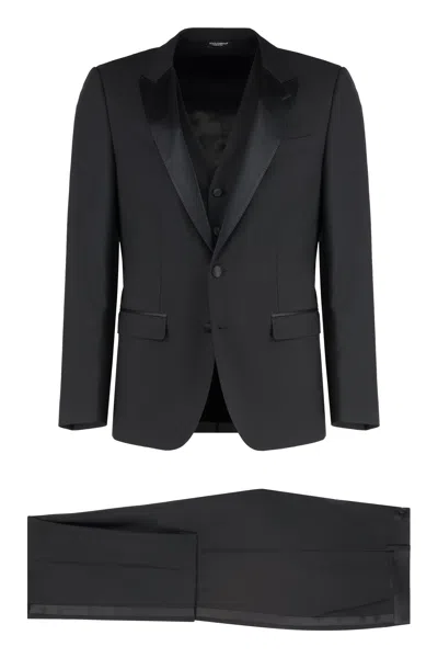 DOLCE & GABBANA DOLCE & GABBANA STRETCH WOOL THREE-PIECES SUIT
