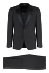 Dolce & Gabbana Stretch Wool Three-pieces Suit In Black