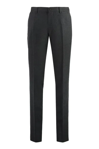 Dolce & Gabbana Wool Jersey Trousers In Gray
