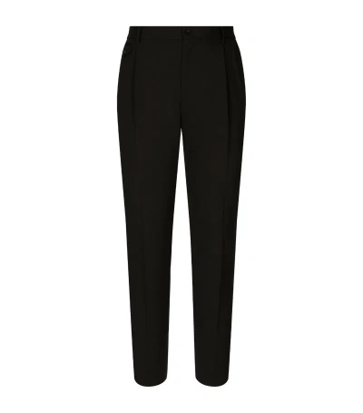 Dolce & Gabbana Stretch-wool Trousers In Multi