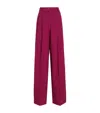 Dolce & Gabbana Wide-leg Tailored Wool Pants In Pink