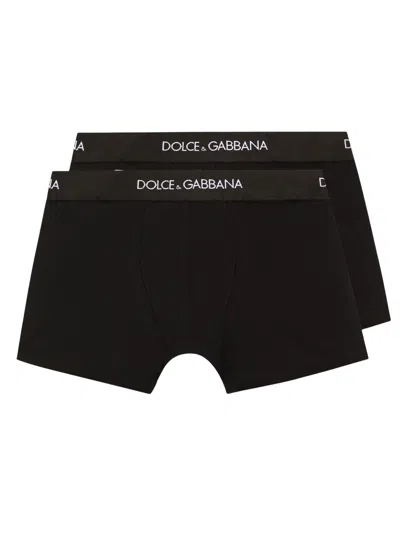 Dolce & Gabbana Stretch-cotton T-shirt Pack Of Two For Boys In Black