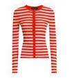 Dolce & Gabbana Striped Viscose Cardigan In Multi