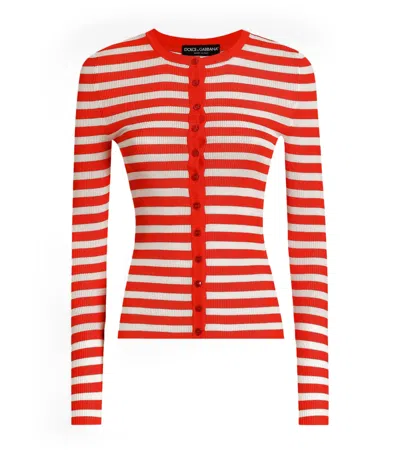 DOLCE & GABBANA STRIPE CARDIGAN