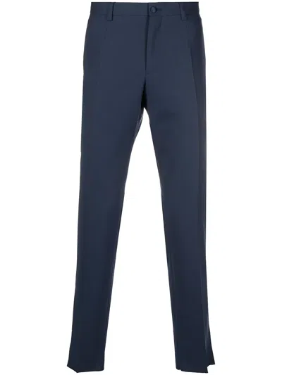 Dolce & Gabbana Stripe Detail Tailored Trousers In Blue
