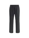 Dolce & Gabbana Stripe-pattern Drawstring Trousers In Gray