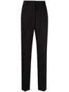 Dolce & Gabbana Stripe-pattern Wool Tapered Trousers In Brown