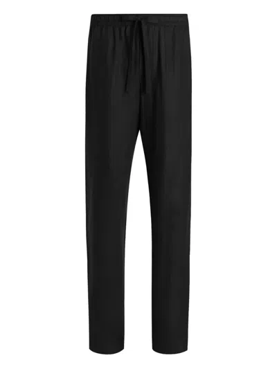 Dolce & Gabbana Stripe-trim Trousers In Black