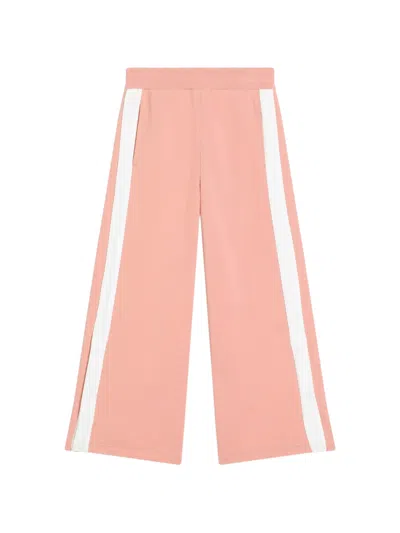Dolce & Gabbana Kids' Stripe Wide-leg Trousers In Pink