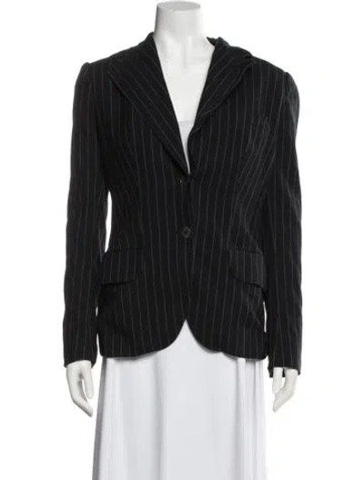 Pre-owned Dolce & Gabbana Striped Blazer In Black