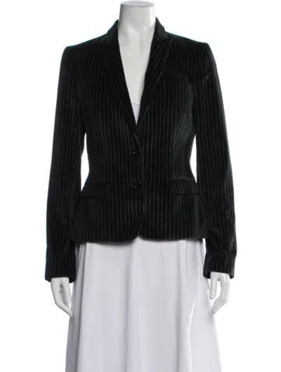Pre-owned Dolce & Gabbana Striped Blazer In Black