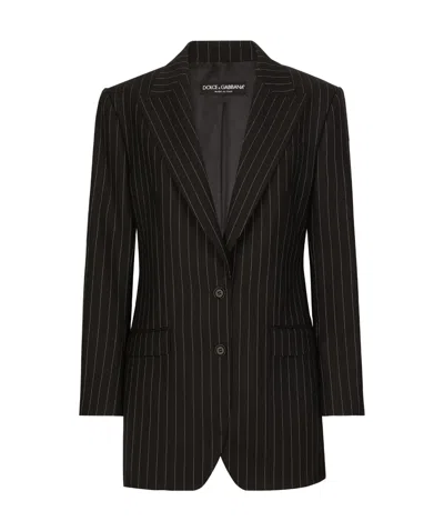 DOLCE & GABBANA DOLCE  GABBANA SINGLE-BREASTED PINSTRIPED JACKET