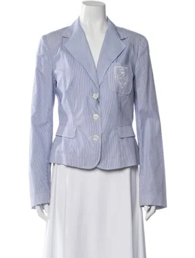 Pre-owned Dolce & Gabbana Striped Blazer In Blue