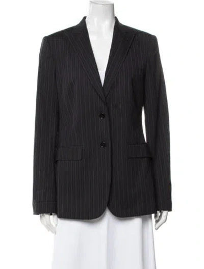 Pre-owned Dolce & Gabbana Striped Blazer In Blue