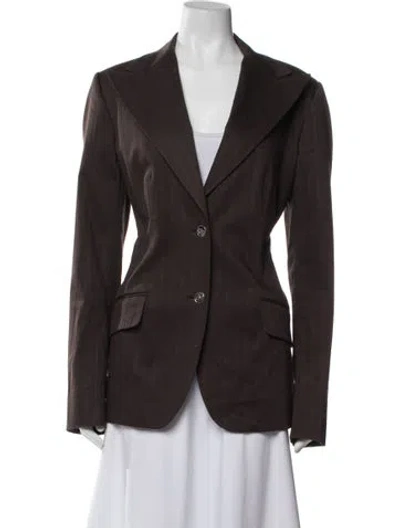Pre-owned Dolce & Gabbana Striped Blazer In Brown