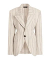 Dolce & Gabbana Dolce  Gabbana Regimental Pinstriped Single-breasted Jacket In Neutral