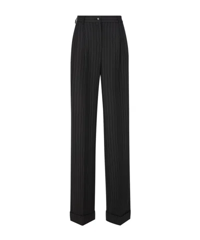 DOLCE & GABBANA STRIPE PATTERN CASUAL PANTS
