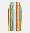 Dolce & Gabbana Striped Cotton-blend Pencil Skirt