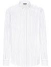 Dolce & Gabbana Striped Poplin Martini-fit Shirt In Black
