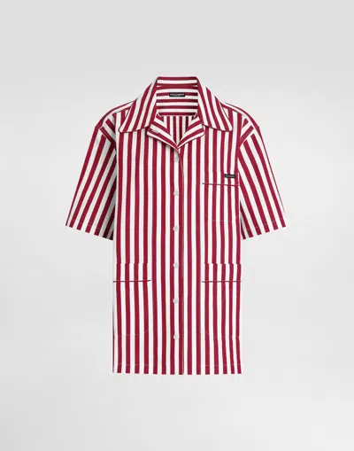 Dolce & Gabbana Striped Cotton Shirt In Multi