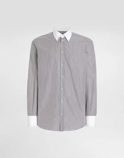 DOLCE & GABBANA STRIPED COTTON SHIRT