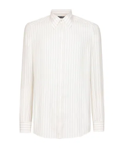 DOLCE & GABBANA DOLCE  GABBANA STRIPED POPLIN MARTINI-FIT SHIRT