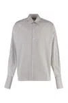 Dolce & Gabbana Camicia Oversize In Popeline A Righe In White