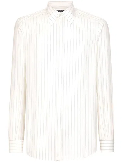 DOLCE & GABBANA STRIPED COTTON SHIRT