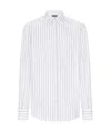 Dolce & Gabbana Striped Poplin Martini-fit Shirt In White