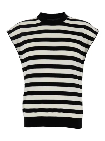 DOLCE & GABBANA DOLCE & GABBANA WHITE AND BLACK COTTON TOP