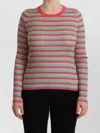 Dolce & Gabbana Multicolor Stripes Silk Crew Neck Pullover Top In Black